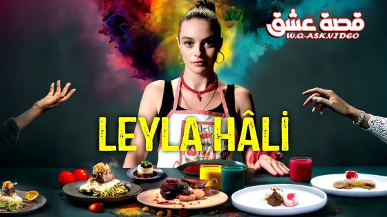 Video thumbnail: woman in apron seated at a table with assorted plated dishes; large yellow text 'LEYLA HALİ' across the center, logo top right.